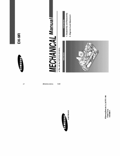 Samsung DX-9R Mechanical Manual Vhs Deck (1998) - (2.552Kb) 2 Part File - pag. 25